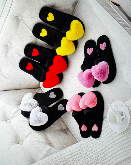 heart slippers