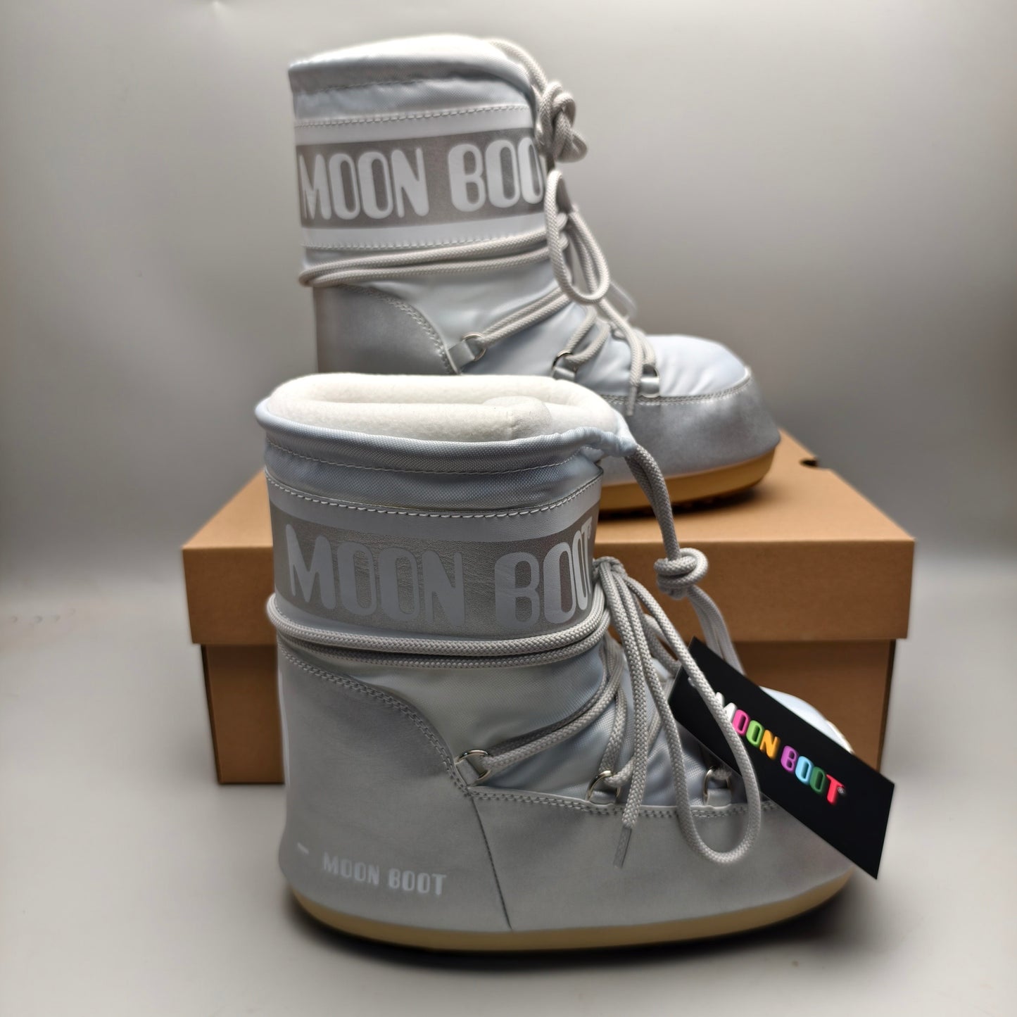 silver snow boots