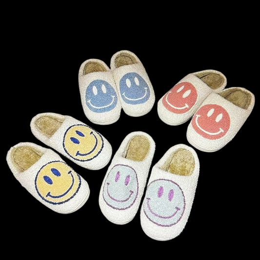 smiley face slippers