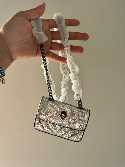 mini kg silver crossbody
