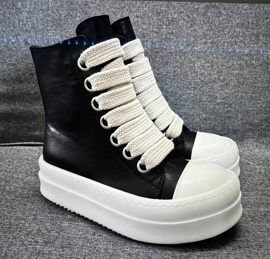 thick lace platform boots