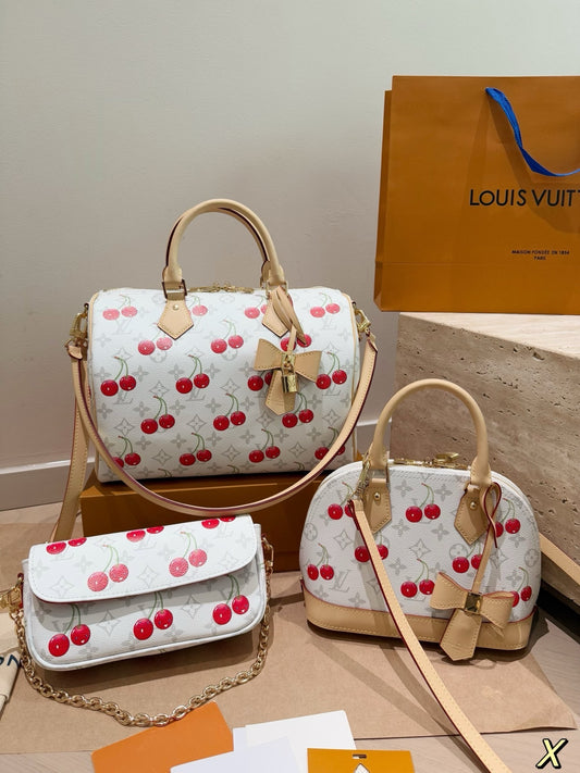 cherry LV bag set