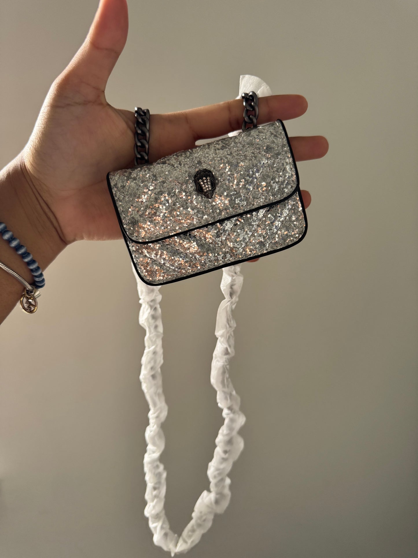 mini kg silver crossbody