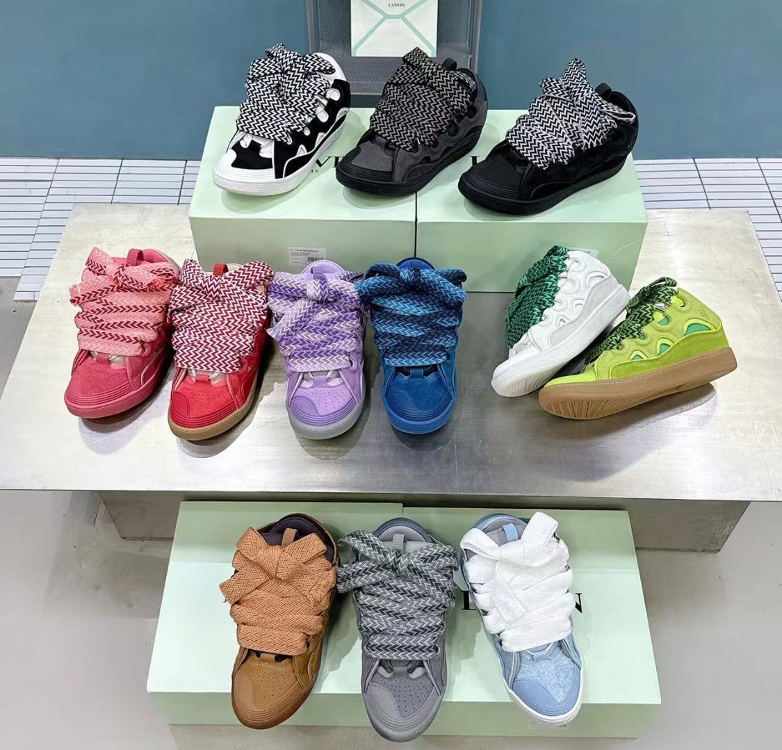 thick laced sneakers